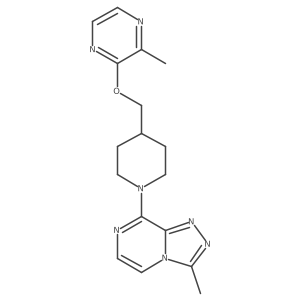 2-Methyl-3-[(1-{3-methyl-[1,2,4]triazolo[4,3-a]pyrazin-8-yl}piperidin-4-yl)methoxy]pyrazine Structure