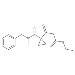 Ethyl 1-[[methyl(phenylmethyl)amino]carbonyl]-I(2)-oxocyclopropanepropanoate Structure