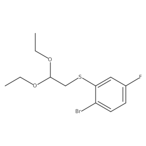(2-Bromo-5-fluorophenyl)(2,2-diethoxyethyl)sulfane结构式