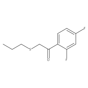 1-(2,4-Difluorophenyl)-2-(propylthio)ethan-1-one结构式