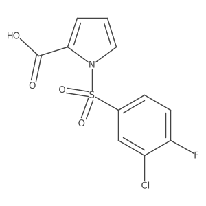 1H-Pyrrole-2-carboxylic acid, 1-[(3-chloro-4-fluorophenyl)sulfonyl]- Structure
