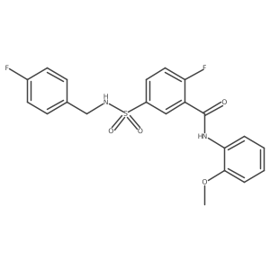 2-fluoro-5-(N-(4-fluorobenzyl)sulfamoyl)-N-(2-methoxyphenyl)benzamide Structure