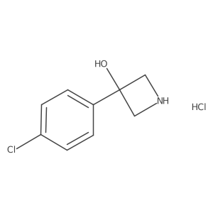 3-(4-Chlorophenyl)azetidin-3-ol hydrochloride结构式