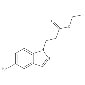 Ethyl 5-amino-1H-indazole-1-propanoate结构式