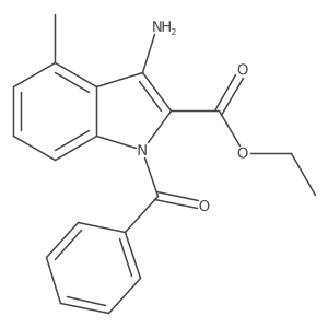 1h-Indole-2-carboxylic acid,3-amino-1-benzoyl-4-methyl-,ethyl ester结构式