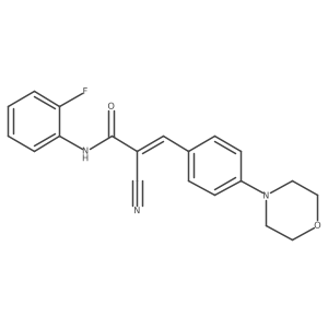 (Z)-2-Cyano-N-(2-fluorophenyl)-3-(4-morpholin-4-ylphenyl)prop-2-enamide结构式