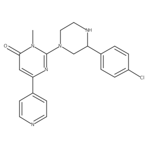 2-[3-(4-Chlorophenyl)-1-piperazinyl]-3-methyl-6-(4-pyridinyl)-4(3H)-pyrimidinone结构式