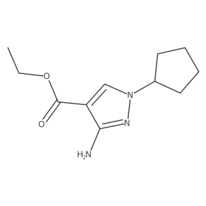 Ethyl 3-amino-1-cyclopentyl-1h-pyrazole-4-carboxylate结构式