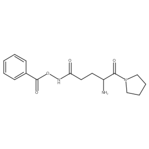 (S)-4-Amino-N-(benzoyloxy)-5-oxo-5-(pyrrolidin-1-yl)pentanamide结构式