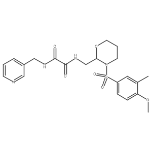 N1-((3-((4-methoxy-3-methylphenyl)sulfonyl)-1,3-oxazinan-2-yl)methyl)-N2-(pyridin-3-ylmethyl)oxalamide结构式