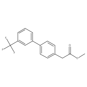 Methyl 2-{4-[3-(trifluoromethyl)phenyl]phenyl}acetate结构式