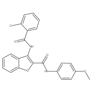 3-(2-chlorobenzamido)-N-(4-methoxyphenyl)-1-benzofuran-2-carboxamide Structure
