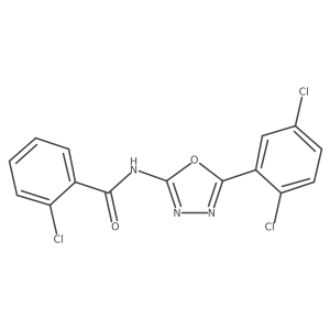 2-chloro-N-[5-(2,5-dichlorophenyl)-1,3,4-oxadiazol-2-yl]benzamide Structure