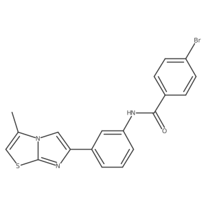 4-bromo-N-(3-(3-methylimidazo[2,1-b]thiazol-6-yl)phenyl)benzamide结构式