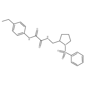 N1-(4-ethylphenyl)-N2-((1-(phenylsulfonyl)pyrrolidin-2-yl)methyl)oxalamide结构式