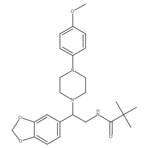 N-(2-(benzo[d][1,3]dioxol-5-yl)-2-(4-(4-methoxyphenyl)piperazin-1-yl)ethyl)pivalamide结构式