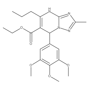 Ethyl 2-methyl-5-propyl-7-(3,4,5-trimethoxyphenyl)-4,7-dihydro[1,2,4]triazolo[1,5-a]pyrimidine-6-carboxylate Structure