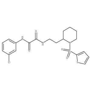 N1-(3-chlorophenyl)-N2-(2-(1-(thiophen-2-ylsulfonyl)piperidin-2-yl)ethyl)oxalamide Structure
