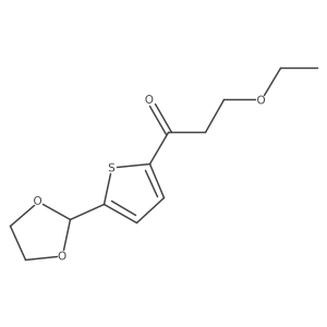 1-[5-(1,3-Dioxolan-2-yl)-2-thienyl]-3-ethoxy-1-propanone结构式