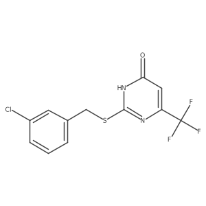 2-((3-chlorobenzyl)thio)-6-(trifluoromethyl)pyrimidin-4(3H)-one Structure