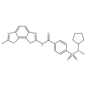 4-(N-cyclopentyl-N-methylsulfamoyl)-N-(7-methylbenzo[1,2-d:4,3-d']bis(thiazole)-2-yl)benzamide结构式