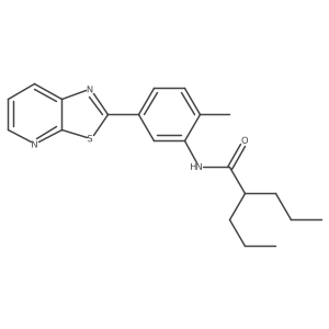 N-(2-methyl-5-(thiazolo[5,4-b]pyridin-2-yl)phenyl)-2-propylpentanamide Structure