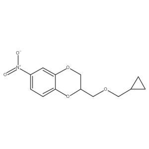 2-((Cyclopropylmethoxy)methyl)-2,3-dihydro-6-nitrobenzo[b][1,4]dioxine Structure