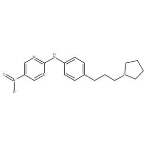 (5-Nitro-pyrimidin-2-yl)-(4-(3-pyrrolidin-1-yl-propyl)-phenyl)-amine结构式