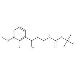 Carbamic acid, [3-(2-fluoro-3-methoxyphenyl)-3-hydroxypropyl]-, 1,1-dimethylethyl ester Structure