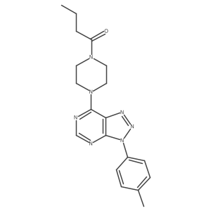 1-(4-(3-(p-tolyl)-3H-[1,2,3]triazolo[4,5-d]pyrimidin-7-yl)piperazin-1-yl)butan-1-one结构式