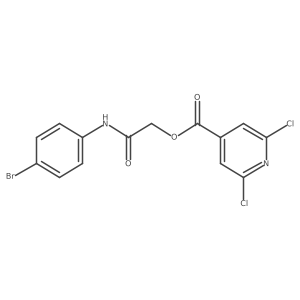 [(4-Bromophenyl)carbamoyl]methyl 2,6-dichloropyridine-4-carboxylate Structure
