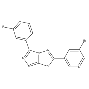 6-(5-Bromo-3-pyridinyl)-3-(3-fluorophenyl)[1,2,4]triazolo[3,4-b][1,3,4]thiadiazole Structure