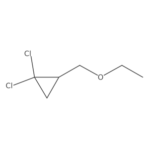 1,1-Dichloro-2-(ethoxymethyl)cyclopropane结构式