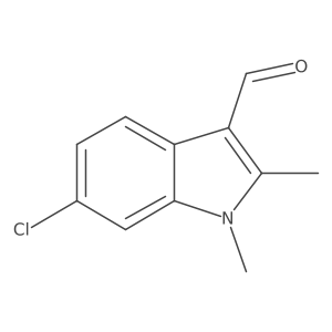 6-chloro-1,2-dimethyl-indole-3-carbaldehyde结构式