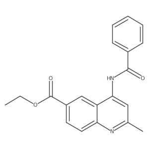 Ethyl 4-benzamido-2-methylquinoline-6-carboxylate结构式
