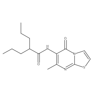 N-(7-methyl-5-oxo-5H-thiazolo[3,2-a]pyrimidin-6-yl)-2-propylpentanamide结构式