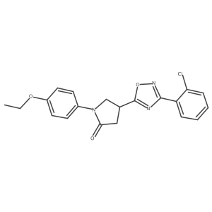 4-[3-(2-Chlorophenyl)-1,2,4-oxadiazol-5-yl]-1-(4-ethoxyphenyl)pyrrolidin-2-one Structure