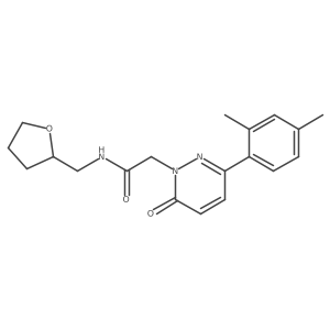 2-[3-(2,4-dimethylphenyl)-6-oxopyridazin-1-yl]-N-(oxolan-2-ylmethyl)acetamide结构式