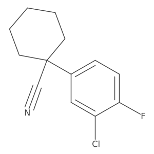 1-(3-Chloro-4-fluorophenyl)cyclohexanecarbonitrile Structure