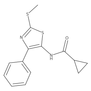 N-(2-(methylthio)-4-phenylthiazol-5-yl)cyclopropanecarboxamide Structure