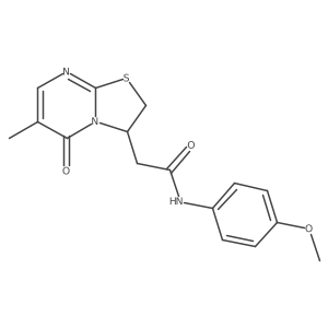 N-(4-methoxyphenyl)-2-(6-methyl-5-oxo-3,5-dihydro-2H-thiazolo[3,2-a]pyrimidin-3-yl)acetamide结构式