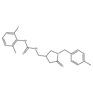 1-(2,6-Difluorophenyl)-3-((1-(4-fluorobenzyl)-5-oxopyrrolidin-3-yl)methyl)urea Structure