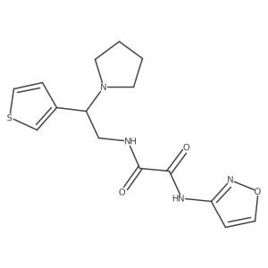 N1-(isoxazol-3-yl)-N2-(2-(pyrrolidin-1-yl)-2-(thiophen-3-yl)ethyl)oxalamide Structure