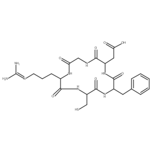 2-((2S,8S,11R,14R)-14-Benzyl-8-(3-guanidinopropyl)-11-(mercaptomethyl)-3,6,9,12,15-pentaoxo-1,4,7,10,13-pentaazacyclopentadecan-2-yl)acetic acid Structure
