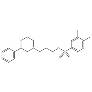 3,4-dimethyl-N-(3-(2-phenylmorpholino)propyl)benzenesulfonamide结构式