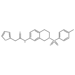 2-(thiophen-2-yl)-N-(2-tosyl-1,2,3,4-tetrahydroisoquinolin-7-yl)acetamide Structure