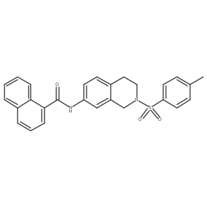 N-(2-tosyl-1,2,3,4-tetrahydroisoquinolin-7-yl)-1-naphthamide结构式