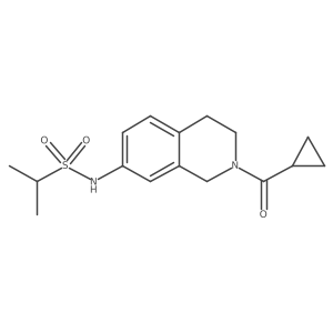 N-(2-(cyclopropanecarbonyl)-1,2,3,4-tetrahydroisoquinolin-7-yl)propane-2-sulfonamide Structure