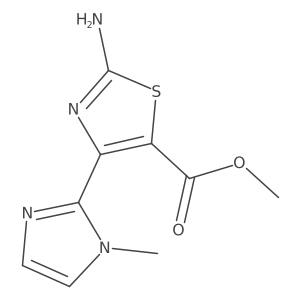 Methyl 2-amino-4-(1-methyl-1H-imidazol-2-yl)-1,3-thiazole-5-carboxylate结构式