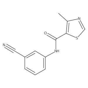n-(3-Cyanophenyl)-4-methylthiazole-5-carboxamide结构式